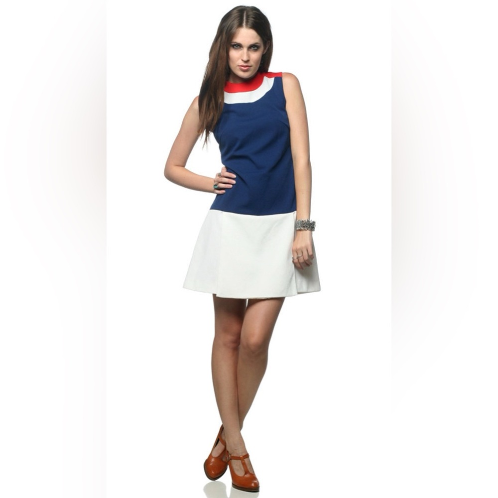 Vintage Women’s Red, White, and Blue Skort Dress